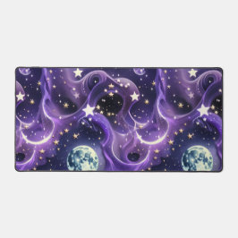 Desk Mat – Luxury Purple Celestial Moon Phases Schreibtischunterlage