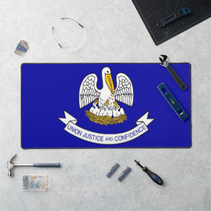 Desk Mat mit der Flagge Louisianas, USA Schreibtischunterlage