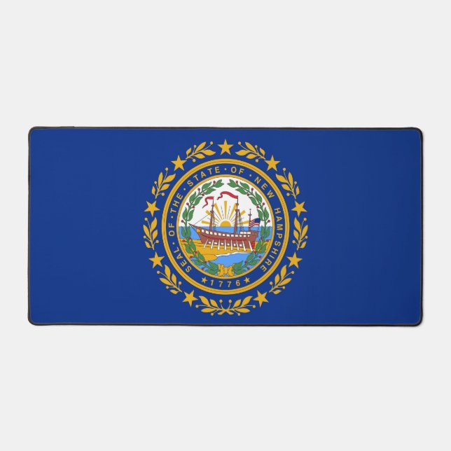Desk Mat mit der Flagge New Hampshire, USA Schreibtischunterlage (Vorderseite)