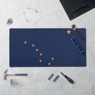 Desk Mat mit der Flagge von Alaska, USA Schreibtischunterlage