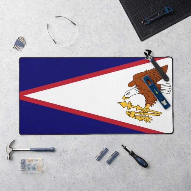 Desk Mat mit der Flagge von Amerikanisch-Samoa, US Schreibtischunterlage (Arbeitsplatz)
