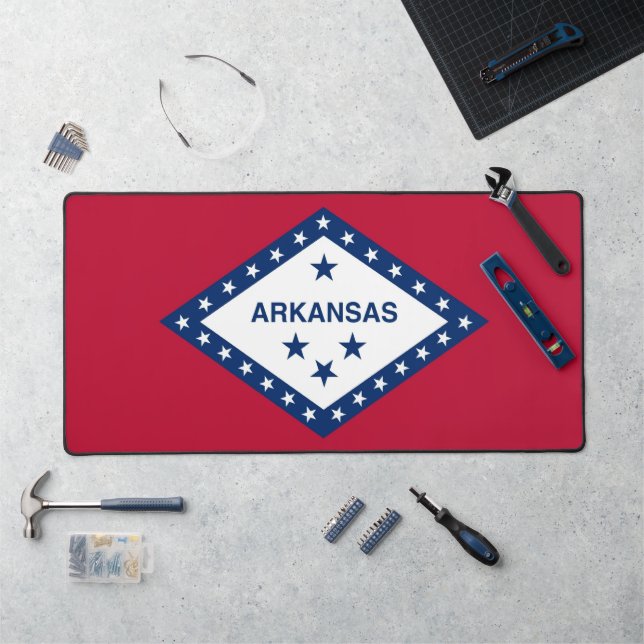 Desk Mat mit der Flagge von Arkansas, USA Schreibtischunterlage (Arbeitsplatz)