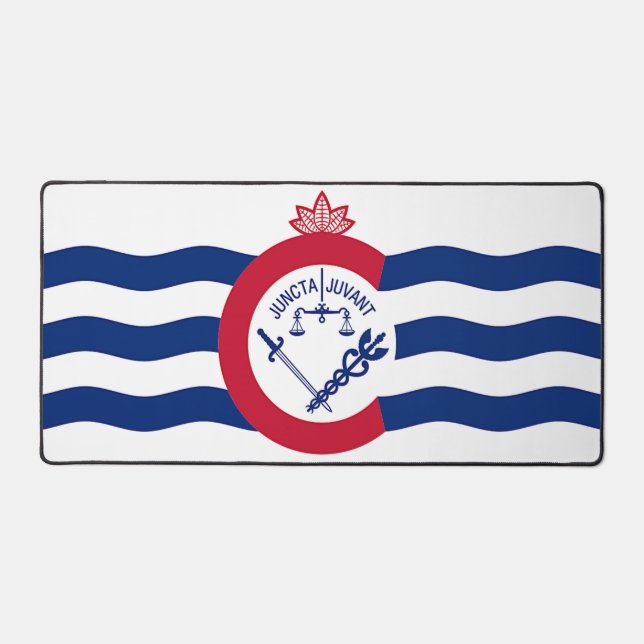 Desk Mat mit der Flagge von Cincinnati, USA Schreibtischunterlage (Vorderseite)