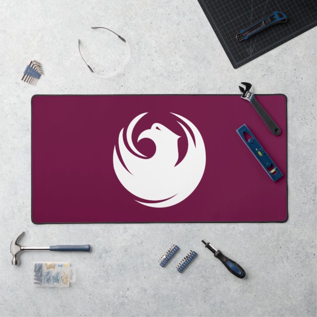 Desk Mat mit der Flagge von Phoenix, USA Schreibtischunterlage (Arbeitsplatz)