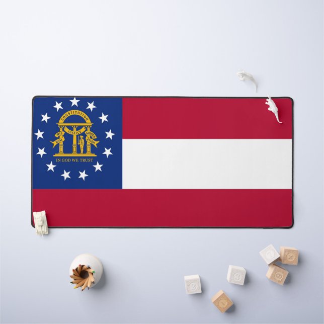 Desk Mat mit Flagge von Georgia, USA Schreibtischunterlage (Kindertisch)