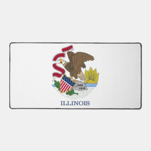 Desk Mat mit Flagge von Illinois, USA Schreibtischunterlage