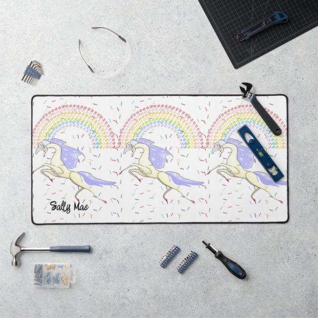 Desk Mat Rainbow Unicorn Schreibtischunterlage (Arbeitsplatz)