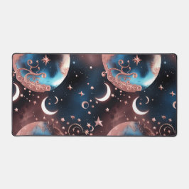 Desk Mat - Rose Gold Celestial Moon Schreibtischunterlage