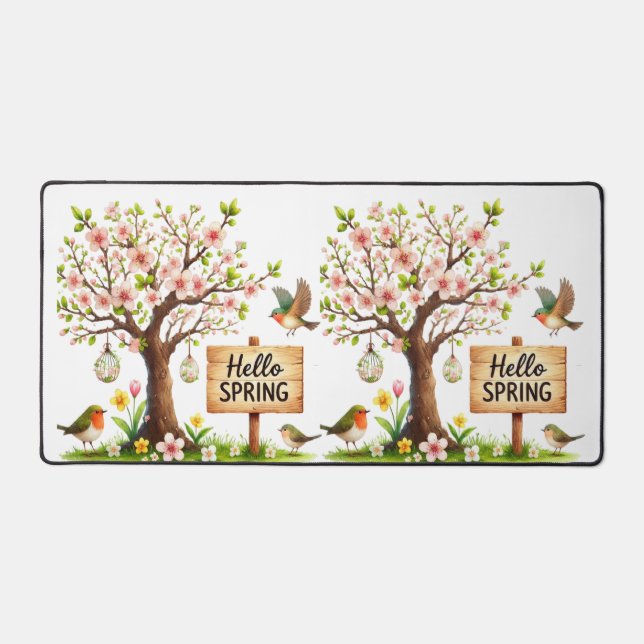 Desk Mat-Spring Floral Desk Pad Schreibtischunterlage (Vorderseite)