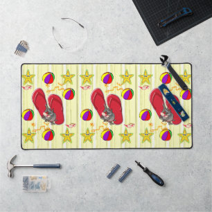Desk Mat Summer Beach House Fun Schreibtischunterlage