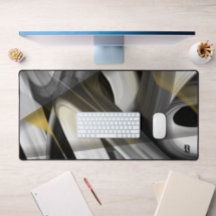 Desk Mat Trend Abstrakt Art Schwarz-weiß Gold