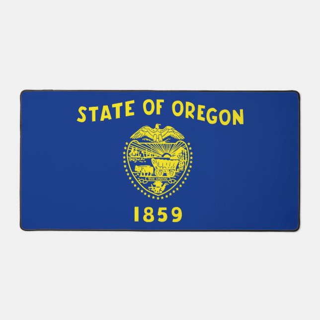 Desk Mat with flag of Oregon State, USA Schreibtischunterlage (Vorderseite)
