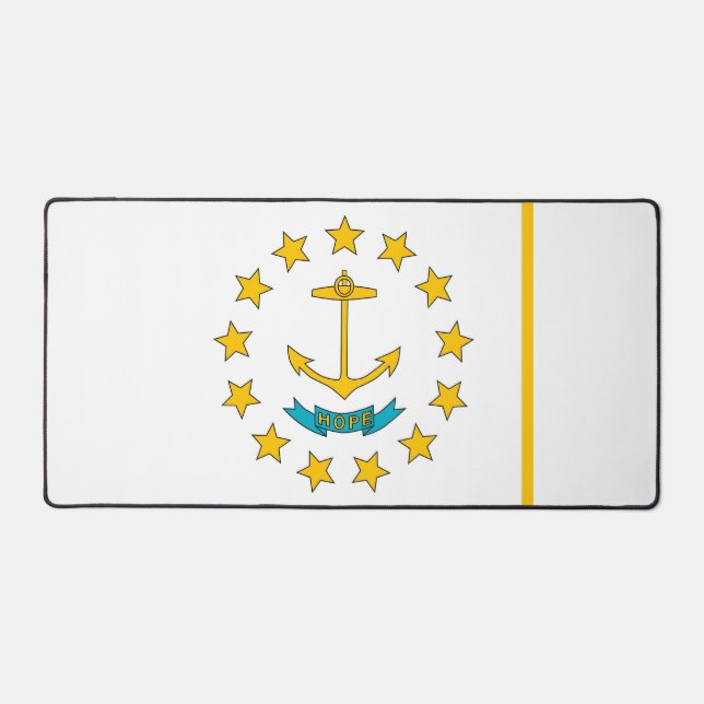 Desk Mat with flag of Rhode Island, USA Schreibtischunterlage (Vorderseite)