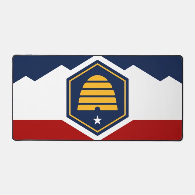 Desk Mat with flag of Utah, USA Schreibtischunterlage (Vorderseite)