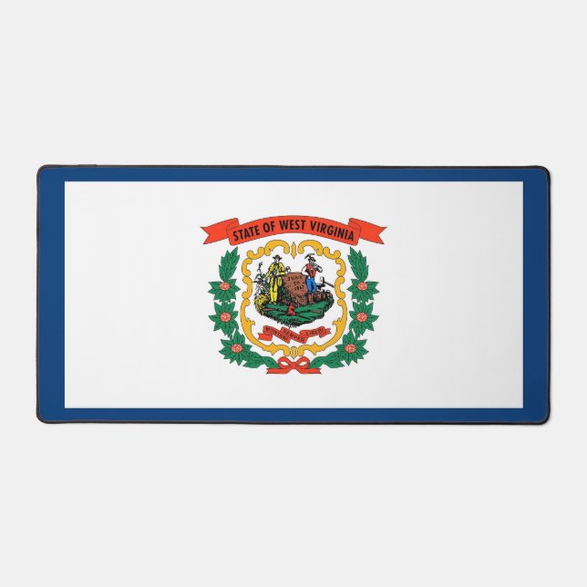 Desk Mat with flag of West Virginia State Schreibtischunterlage (Vorderseite)