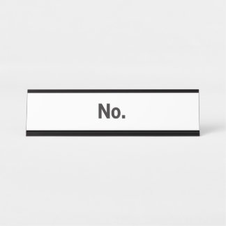Desk Name Plate: No. Schreibtischnamensplakette