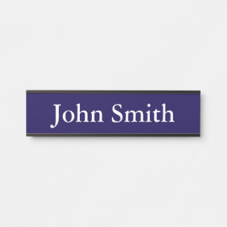 Desk Name Plate, Standard (2" x 8"), Silver Türschild