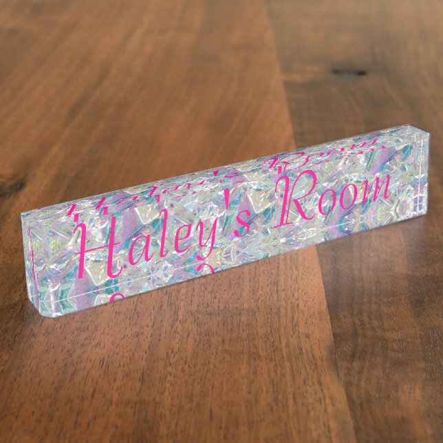 Desk Namplate - HAMbyWhiteGlove - Crystal Design Namensplakette (Seite)