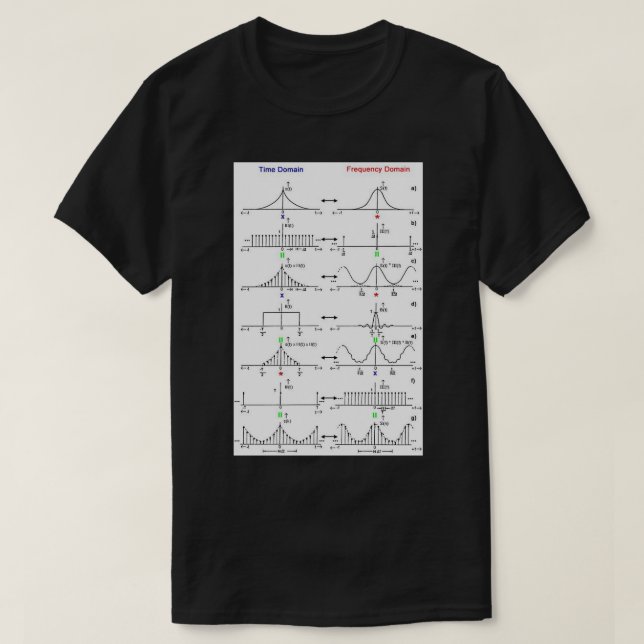 Deskretes Fourier Transform Diagramm Formel c T-Shirt (Design vorne)