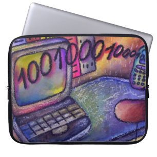 Desktop-Binary Computer Sketch Notebook-Sieb Laptopschutzhülle