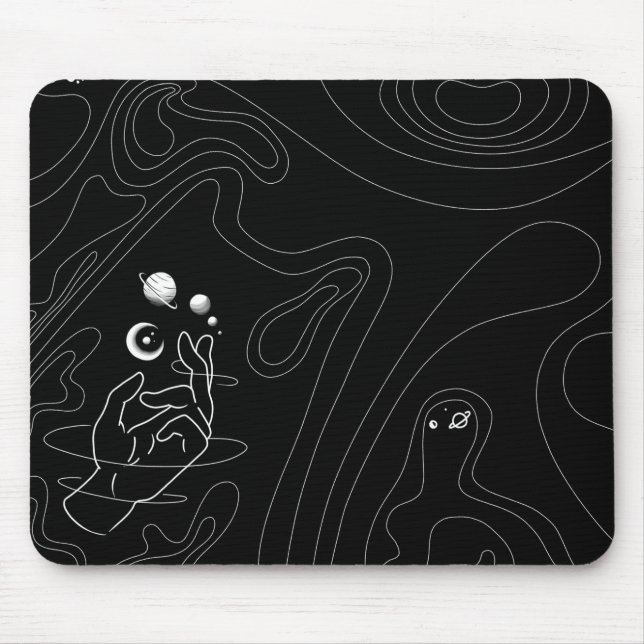 Desktop für Weltraumlinien Mousepad (Vorne)