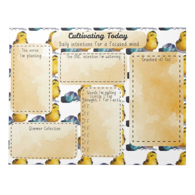 Desktop Journal - Daily Intention Notizblock (Vorderseite)