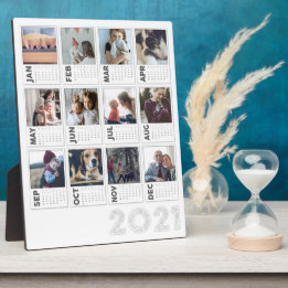 Desktop-Kalender 2021 Modernes FotoCollage Fotoplatte