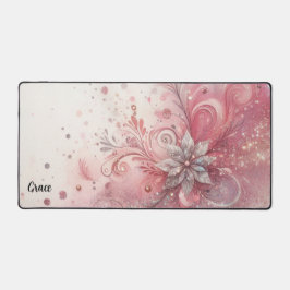 Desktop-Rosa-Sparkle-Glitzer Schreibtischunterlage