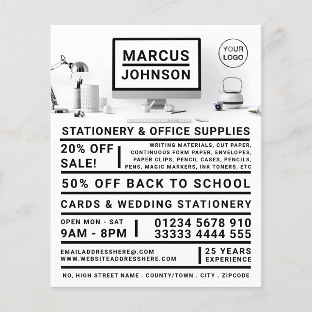 Desktop-, Stationer- und Bürobedarf, Stationer Flyer (Vorne)