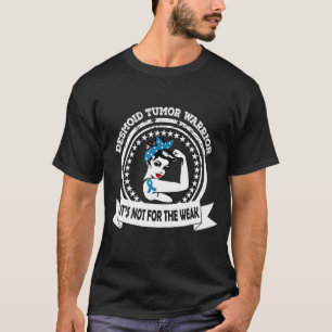 Desmoid Tumor Warrior Messy Bun Blue Ribbon Aware T-Shirt