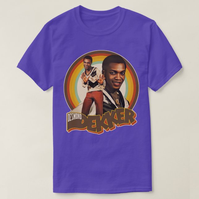 Desmond Dekker Retro Rocksteady Ska Dub T-Shirt (Design vorne)