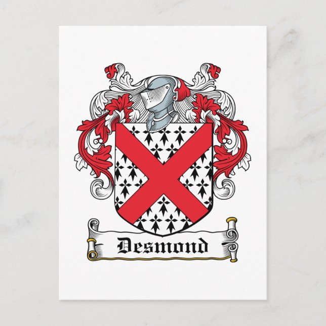 Desmond Familienwappen Postkarte (Vorderseite)