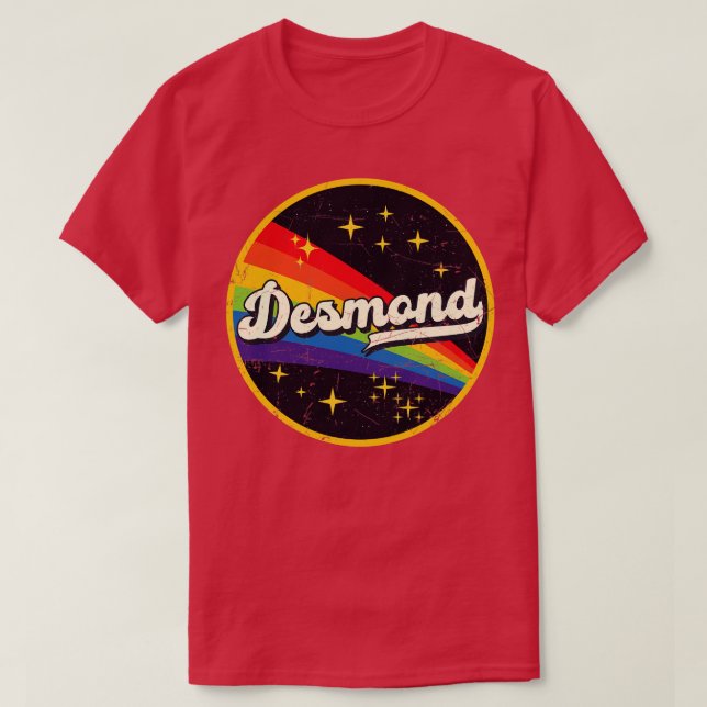 Desmond Rainbow in Space Vintag GrungeStyle T-Shirt (Design vorne)