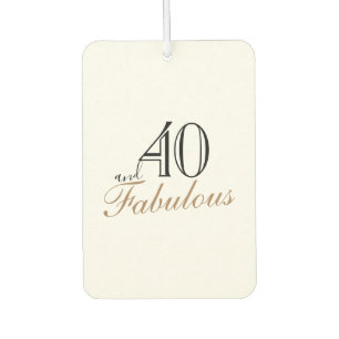 Désodorisant Pour Voiture 40 et fabuleux script élégant photo d'anniversai