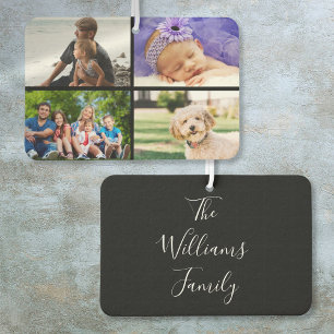 Désodorisant Pour Voiture 4 Collage photo préféré Nom élégant du script