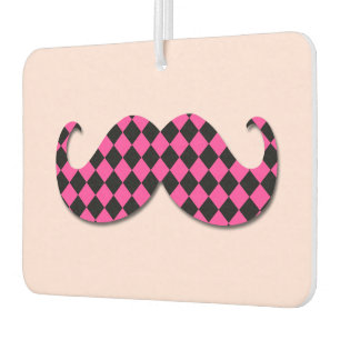 Désodorisant Pour Voiture à damiers classique de la moustache