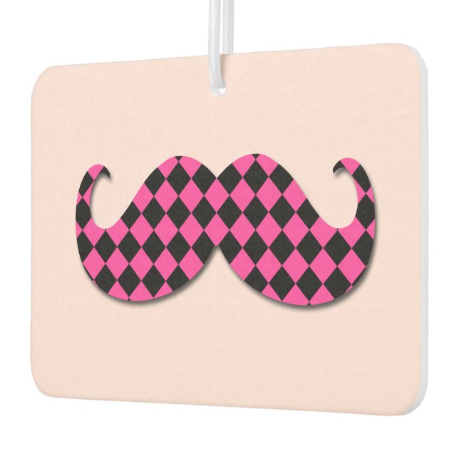 Désodorisant Pour Voiture à damiers classique de la moustache (Gauche)