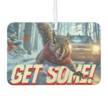 Action amusante Écureuil Air Freshener "Obtenez-en