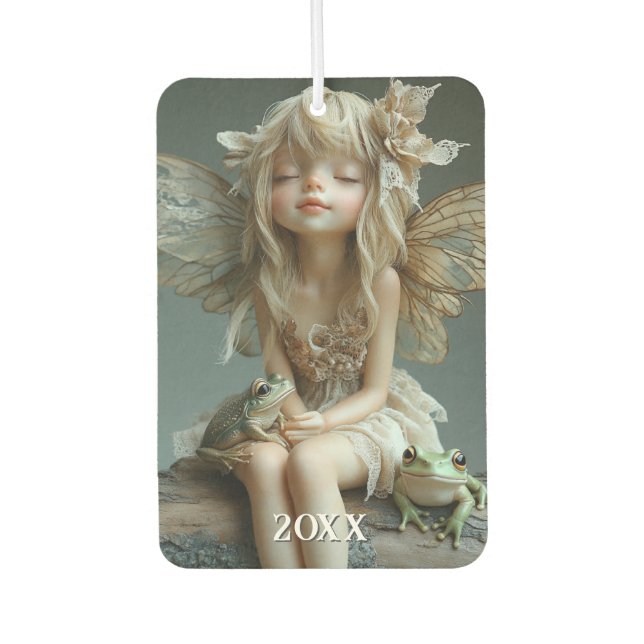 Désodorisant Pour Voiture Adorable Figurine de fées Jolies ailes Grenouilles (Devant)