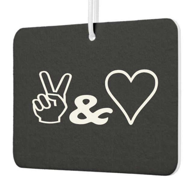 Désodorisant Pour Voiture Air Freshener Peace & Love (Gauche)