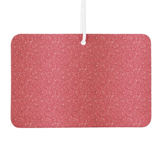 Désodorisant Pour Voiture Air Freshener Red Faux Parties scintillant Coeur (Devant)
