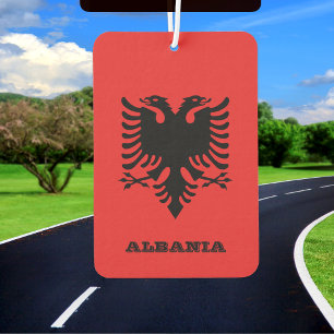 Désodorisant Pour Voiture Albanie Car Air Freshener, Drapeau albanais