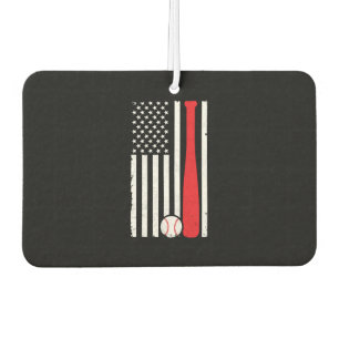 Désodorisant Pour Voiture Amateur de baseball du drapeau américain Shirt