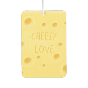 Désodorisant Pour Voiture "Amour Fromage" Cœur de Fromage Personnalisable Ad