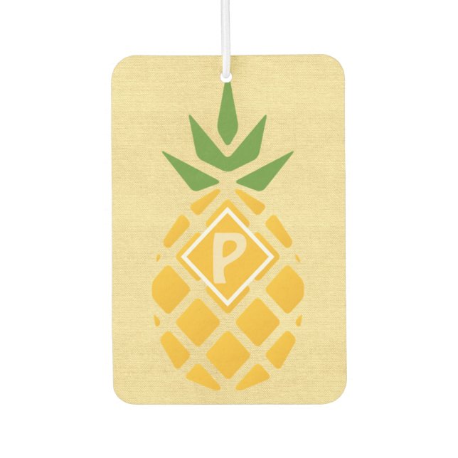 Désodorisant Pour Voiture Ananas personnalisé (Devant)