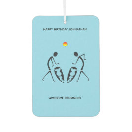 Désodorisant Pour Voiture Anniversaire de l'Art Africain Silhouette Drumming