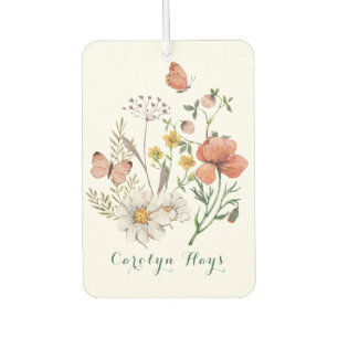 Désodorisant Pour Voiture Aquarelle pastel fleur sauvage