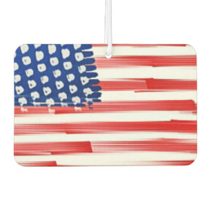 Désodorisant Pour Voiture Aquarelle peinte drapeau américain