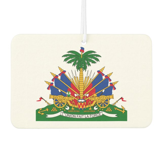 Désodorisant Pour Voiture Armoiries d'Haïti (Devant)