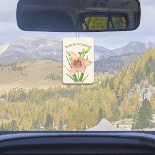 Désodorisant Pour Voiture Art Botanique Fleur journalier Personnalisé